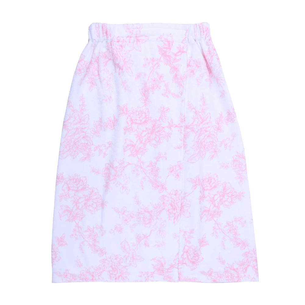 NWT The Big One 5-Piece Solid Texture Bath Wrap Set - PINK WHITE FLORAL