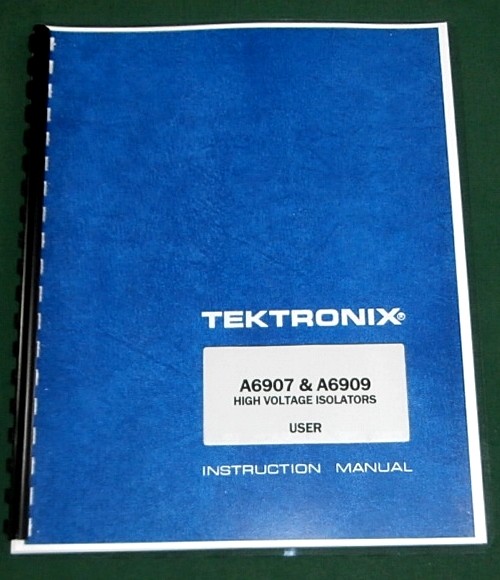 Tektronix A6907 & A6909 User Manual: Comb Bound & Protective Covers