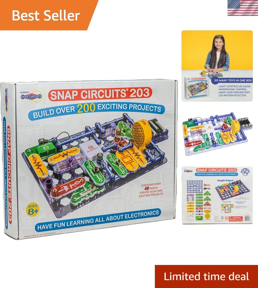 Electronics Discovery Kit with 42 Snap Modules & Color Manual for Creative Kids