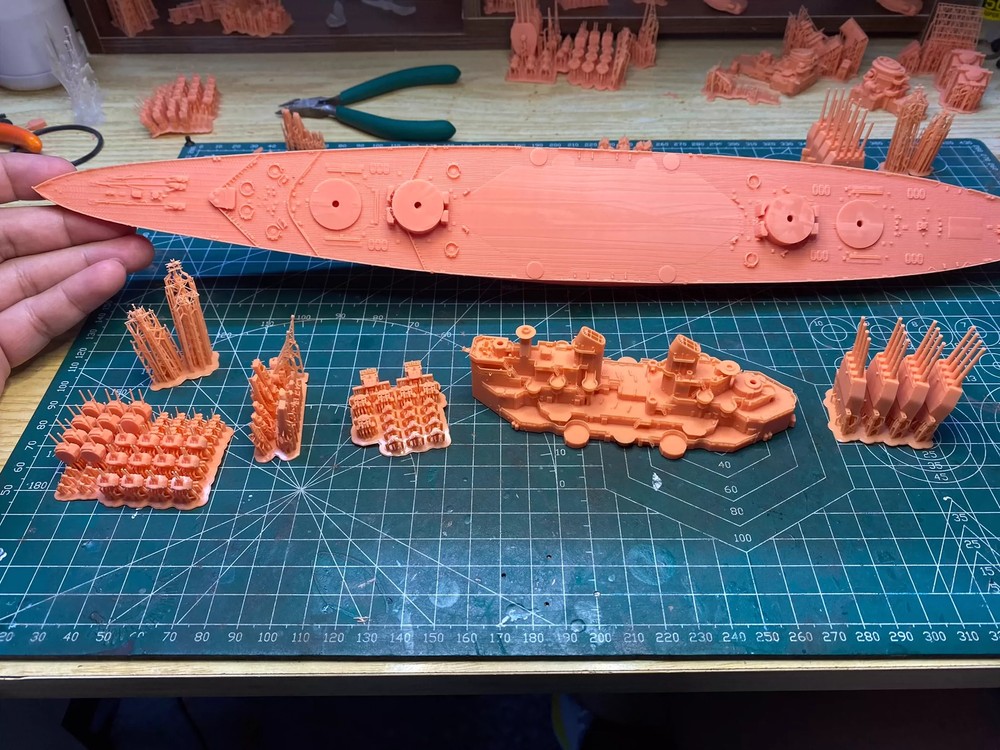 3D Printed 1/700 Royal Navy Destroyer Class Battleship Unpainted Model Kit