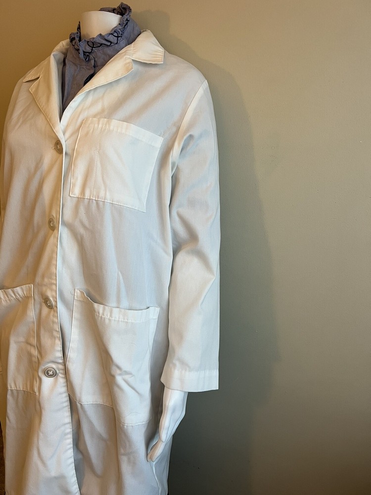 Women’s White Lab Coat Size 10 Button