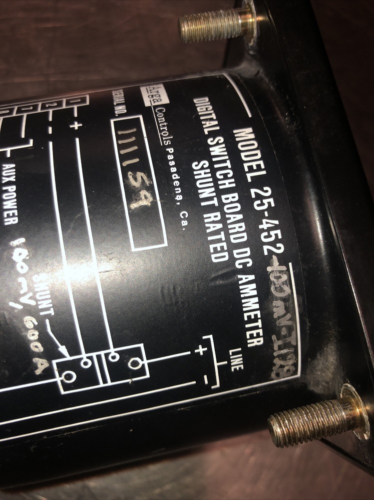 Arga Controls 25-452 Digital Switch Board DC Ammeter