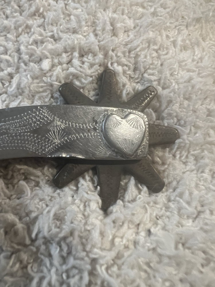 Antique Custom Western Boot Spurs Engraved