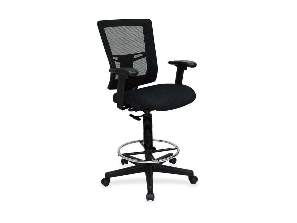 Lorell Drafting Stool Chair 27"x25"x48" Black 43100