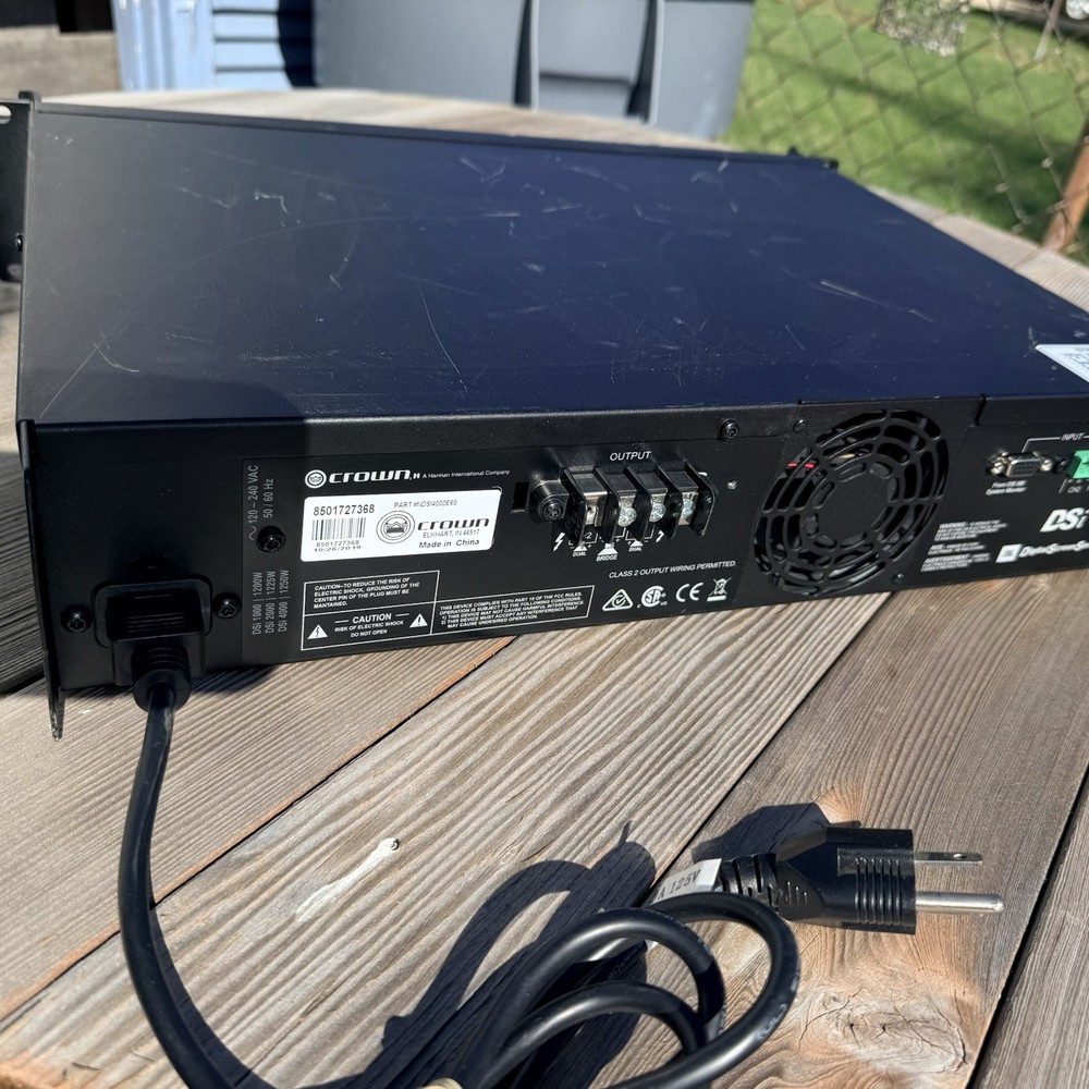 Crown DSi4000 2-Channel Power Amplifier Untested Sold As Is ￼ Powers On