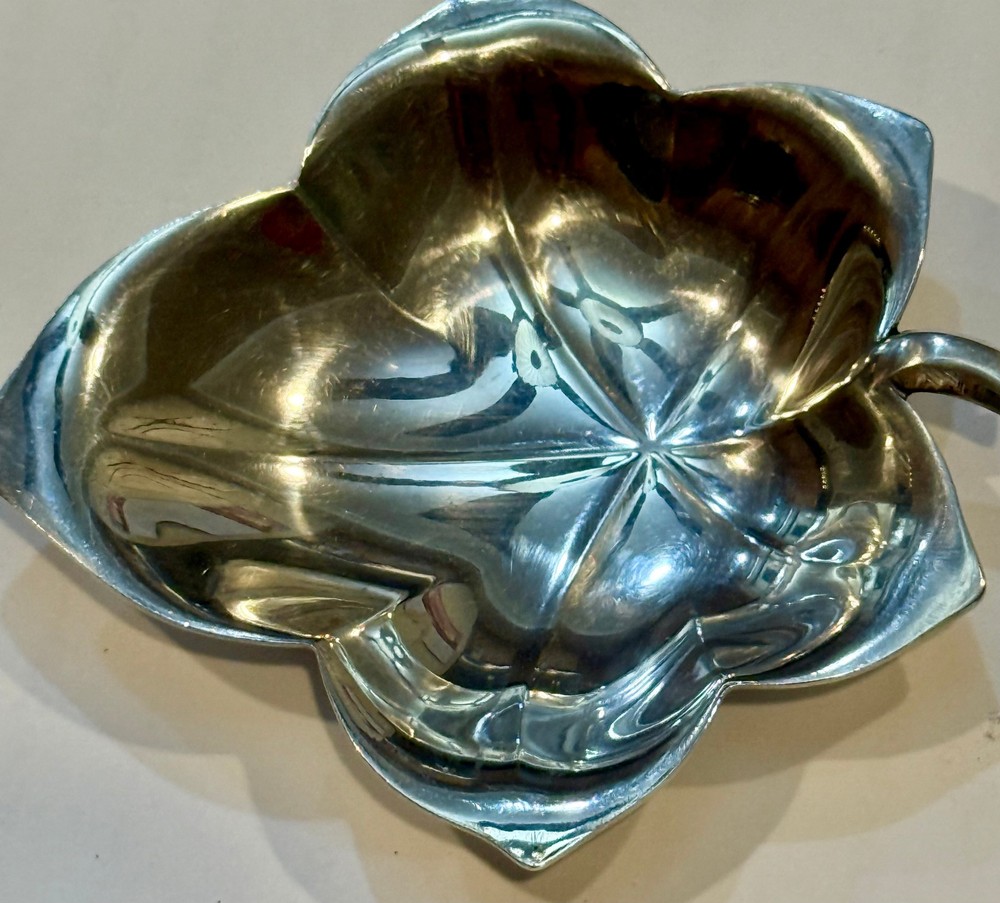 Sterling Silver Leaf Shaped Dish Tiffany & Co. 3" x 3.25"