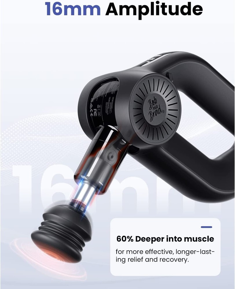 BOB AND BRAD Deep Tissue Percussion D6 Pro Massage Gun for Athletes