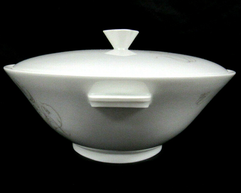 9" Hutschenreuther Selb Triangular Covered Vegetable Serving Dish Trend Pattern