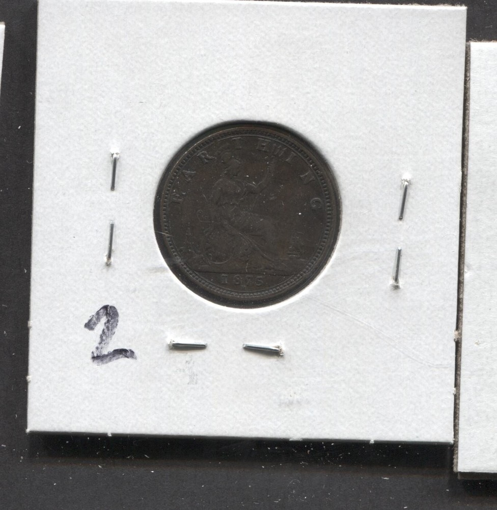 1875-Great Britian-VF-1 Farthing