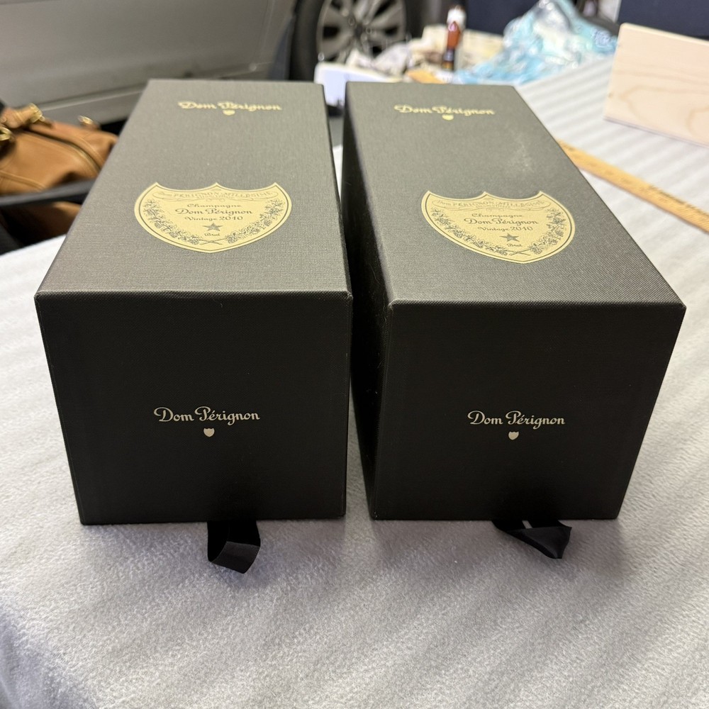 2 Empty Don Perignon Champagne Brut 2010 Empty Boxes