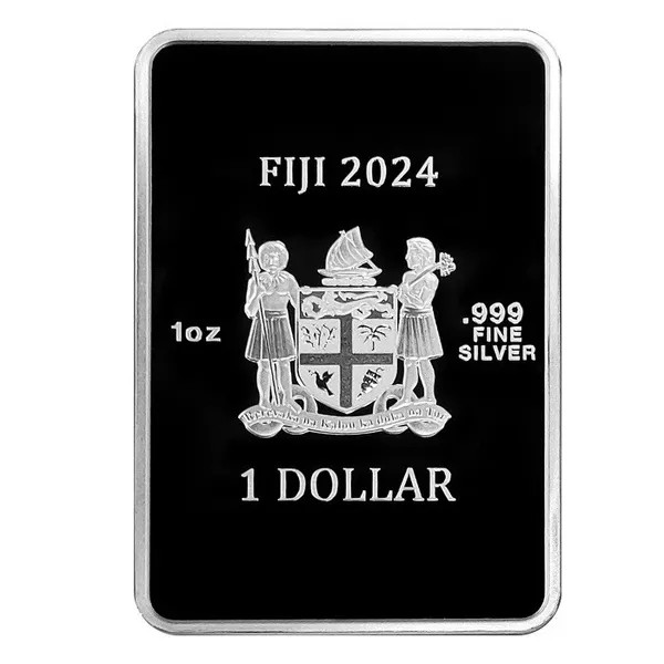 2024 1oz Fiji Robocop Rectangular .999 Silver Coin