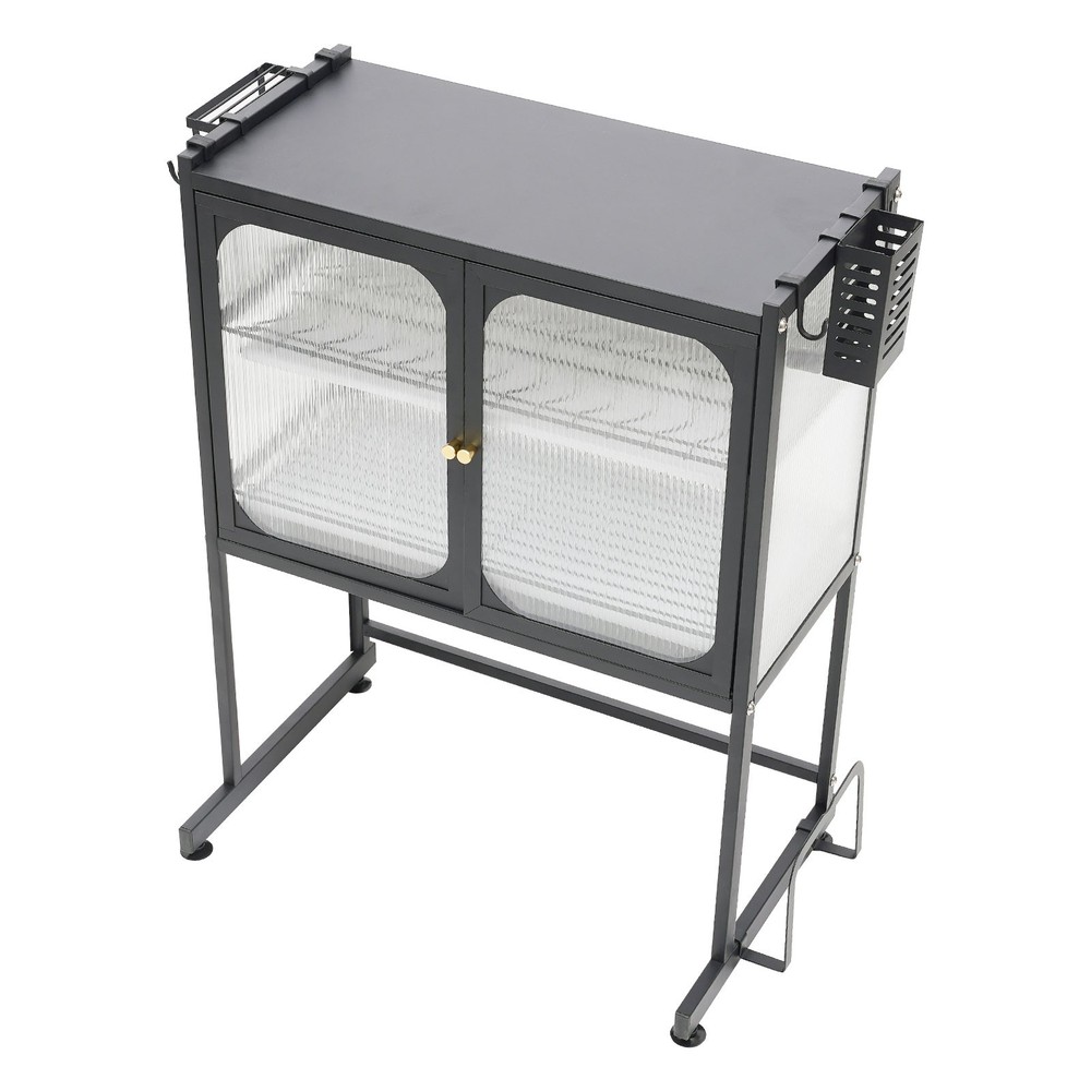 Iron Kitchen Storage Rack Vertical Microwave Oven Rack Kitchen Storage Shelf