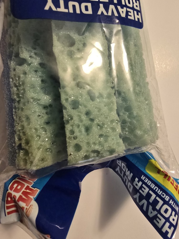 MR CLEAN Roller Mop Refill Replacement Head Blue Absorbent Sponge SEALED #4260