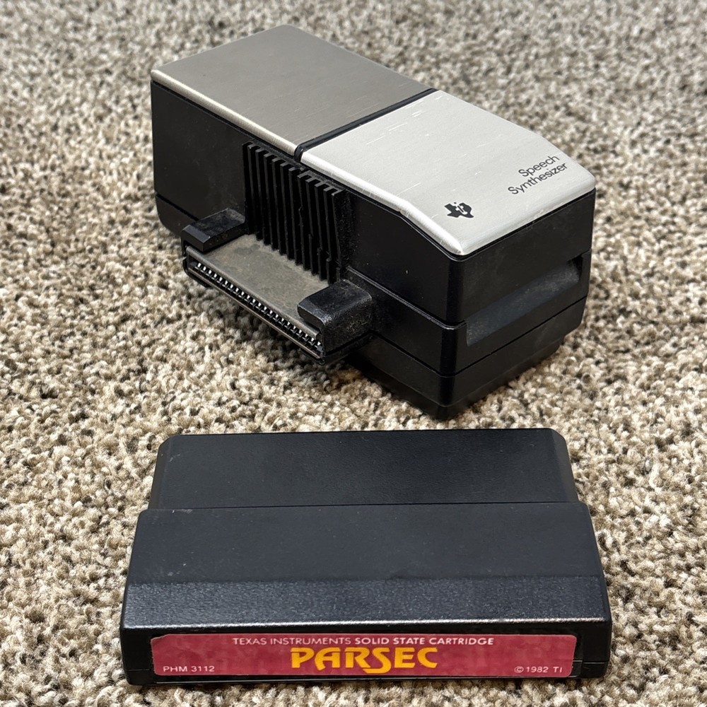 Vintage TI-99/4A Speech Synthesizer Parsec Game PHP1500 Texas Instruments Tested