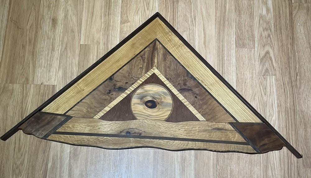 Custom Gable Architectural Accent Decorative Millwork  Hanging Insert Vintage