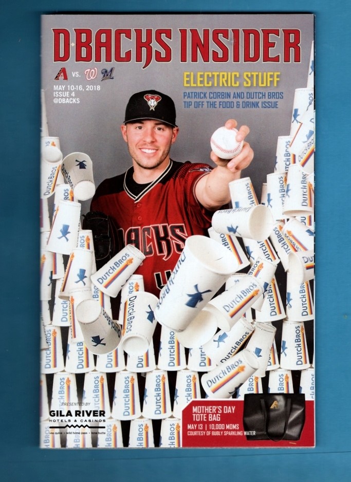 2018 ARIZONA DIAMONDBACKS VS WASHINGTON NATIONALS PROGRAM-P.CORBIN COVER