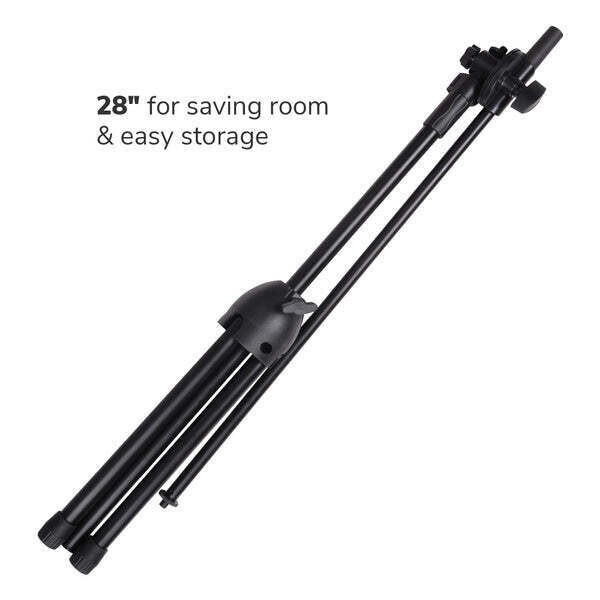2 Pack Telescoping Foldable Microphone Tripod Boom Arm Stand Mic Clips Included!
