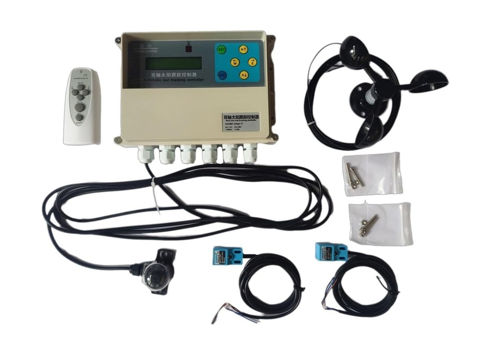 Dual-Axis Solar Tracker Controller Kit – Auto Sun Tracking with LCD, Wind