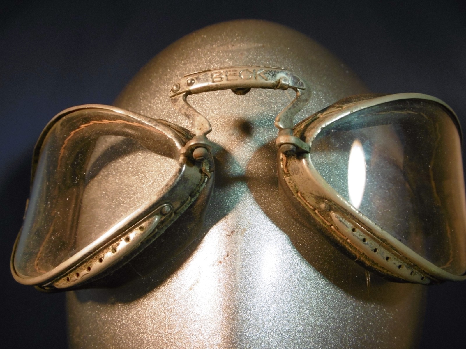 1910 - 20 BECK Goggles Aviator Pilot Italy Torino War Motorcycle