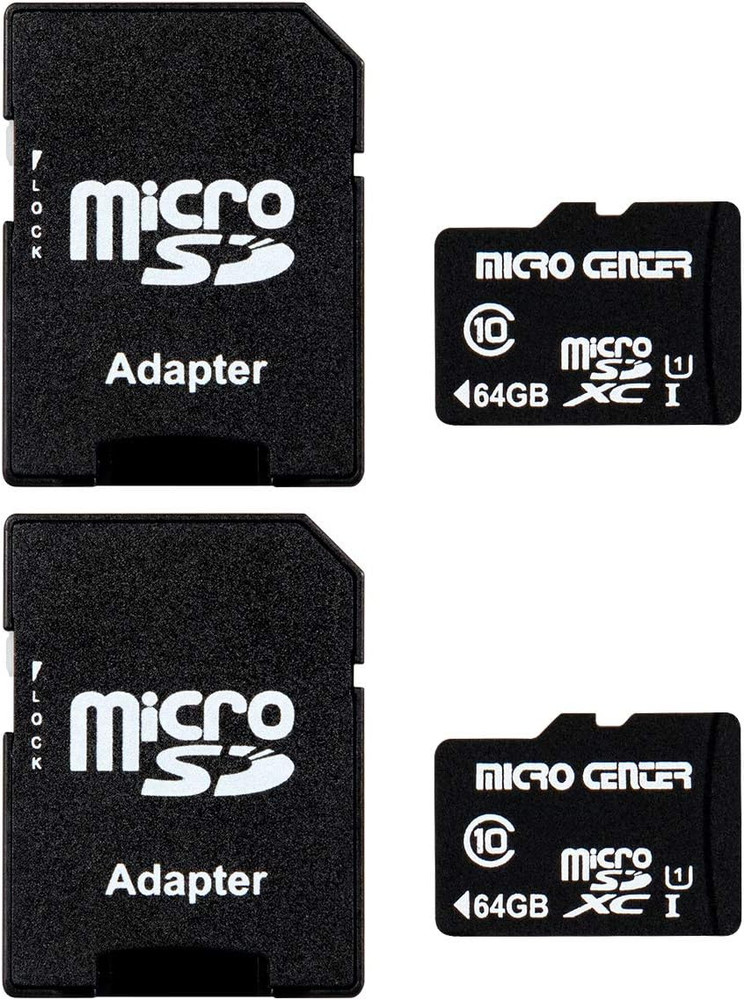 Micro Center 64GB Class 10 Microsdxc Flash Memory Card with Adapter for Mobile D