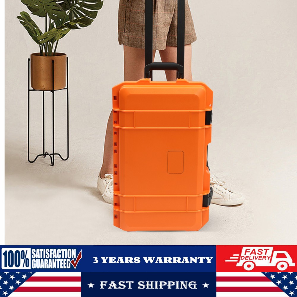 22" Multi-Purpose Camera Box Storage Protect Roller Hard Carry Case Waterproof