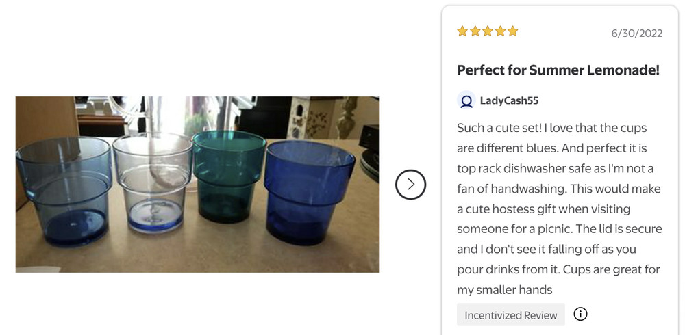 3-Quart Blue Acrylic Pitcher with 14-Ounce Stackable Tumbler Set