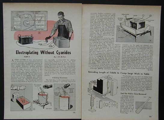 Electroplating Small Shop How-To INFO Formulas & PLANS