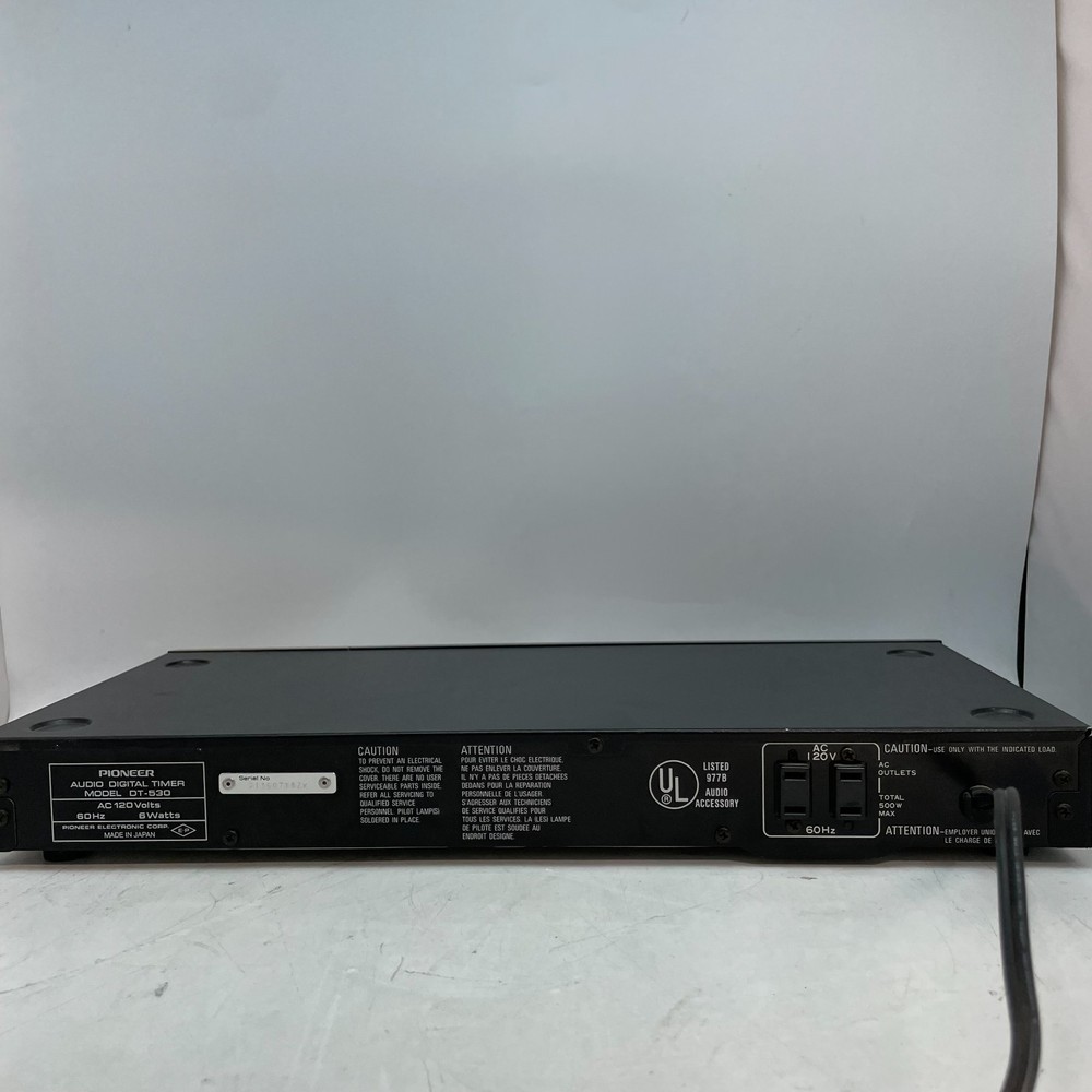 Pioneer DT-530 Audio Digital Timer POWERS ON TESTED