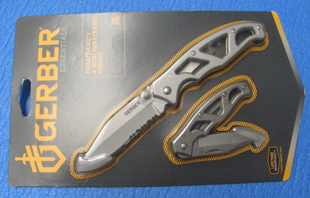 GERBER Paraframe & Mini Paraframe Combo Folding Knifes