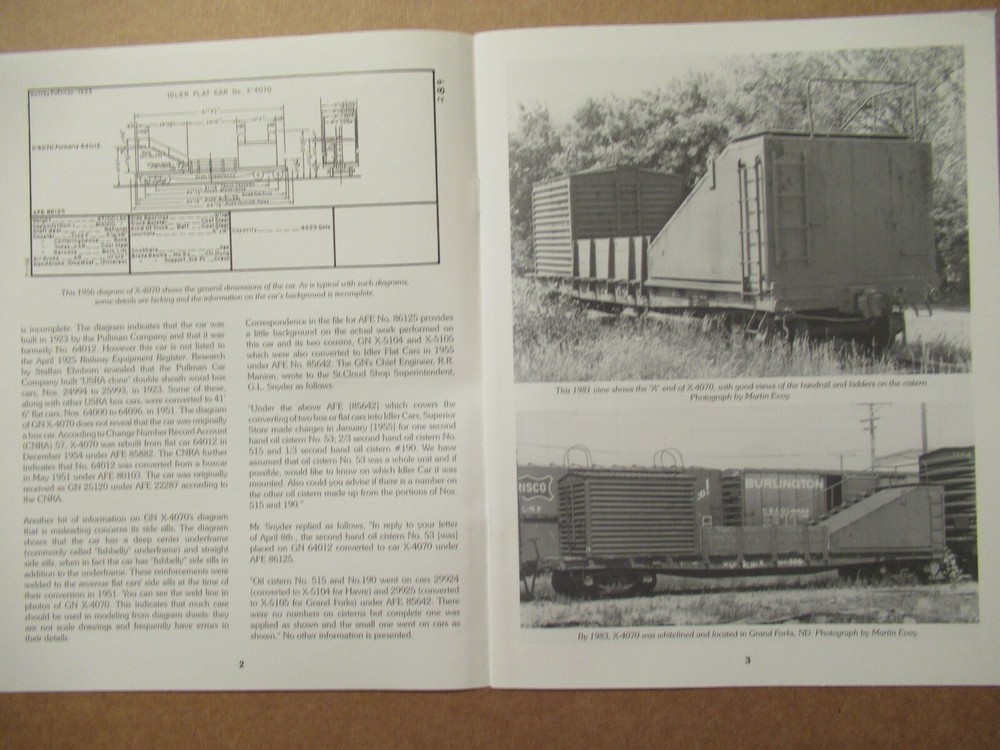 Great Northern Reference Sheet 346 Idler Flat Car X-4070