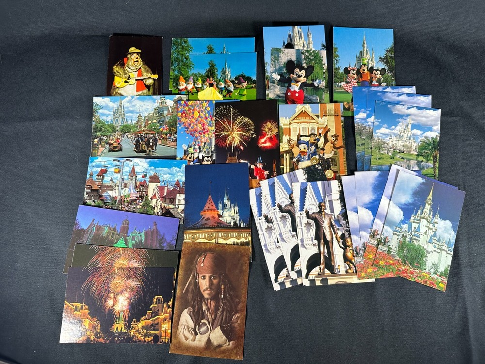 Disney World Postcards Jack Sparrow and misc