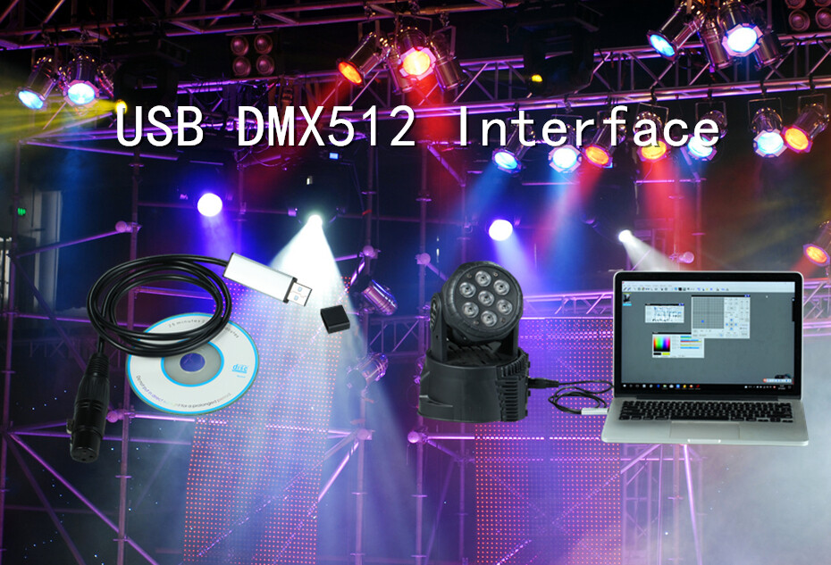 Usb To Dmx512 Interface Adapter Stage Lighting Disco Light Dj Dmx