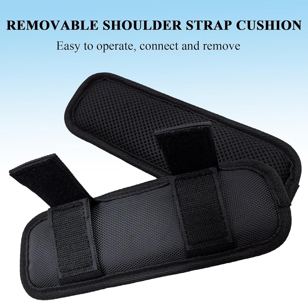 Soft Shoulder Strap Pad, Breathable & Removable Backpack Pads for black