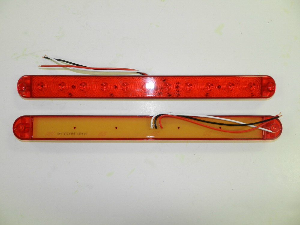 (2) Optronics Truck Trailer Stop Tail Turn 11 LED Submersible Lowprofile 15"