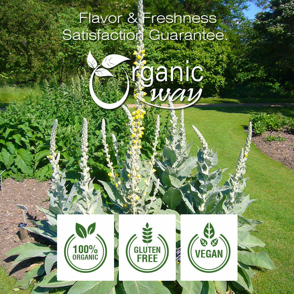 Organic Way Mullein Leaf Powder - Organic, Kosher & USDA Certified