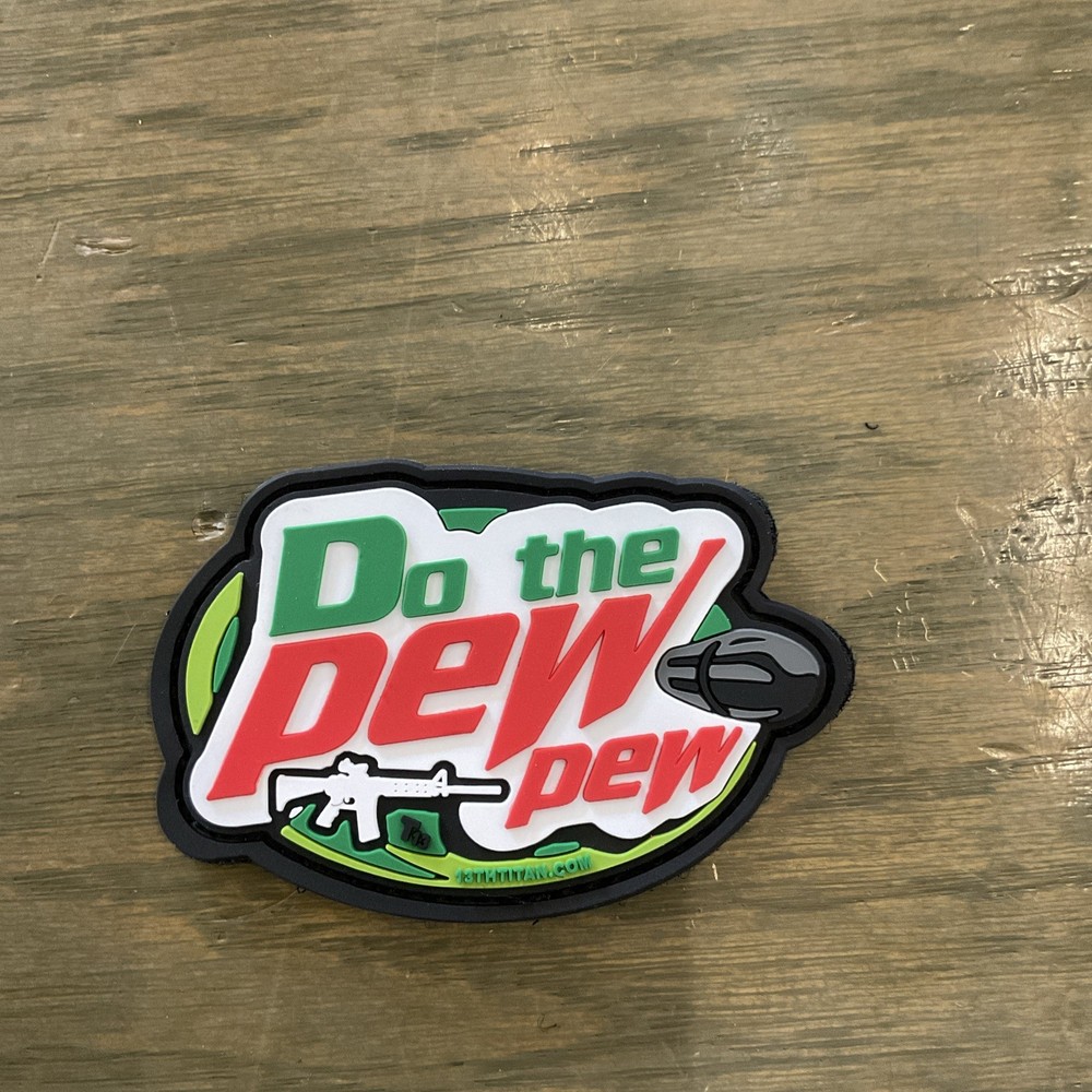 Pew pew PVC Patch Hook & Loop Uniform Waterproof