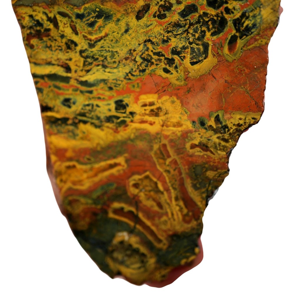 Kaleidoscope Jasper Slab - Organic Blue Red Black Pattern