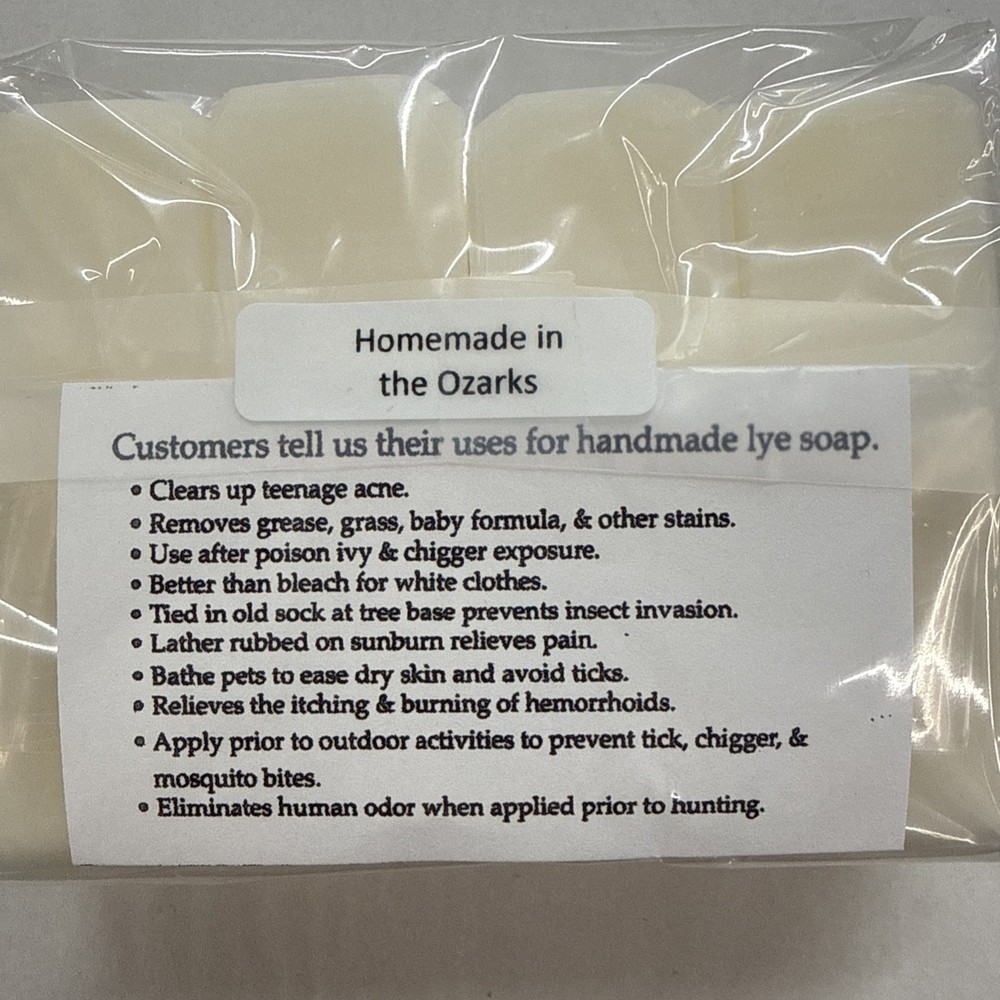 Homemade Cold Pressed Lye Soap 4 Pack
