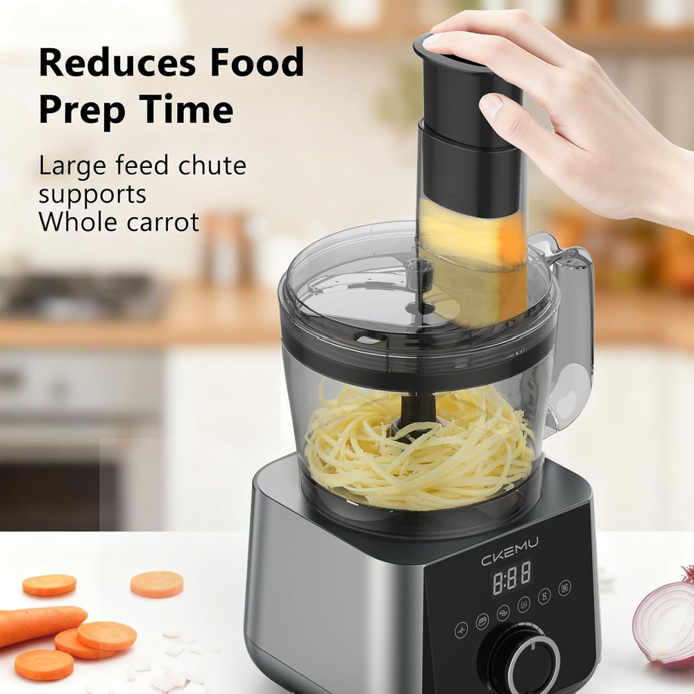 SMART FOOD PROCESSOR AND VEGETABLE CHOPPER, 12 CUP BOWL 6 FUNCTION