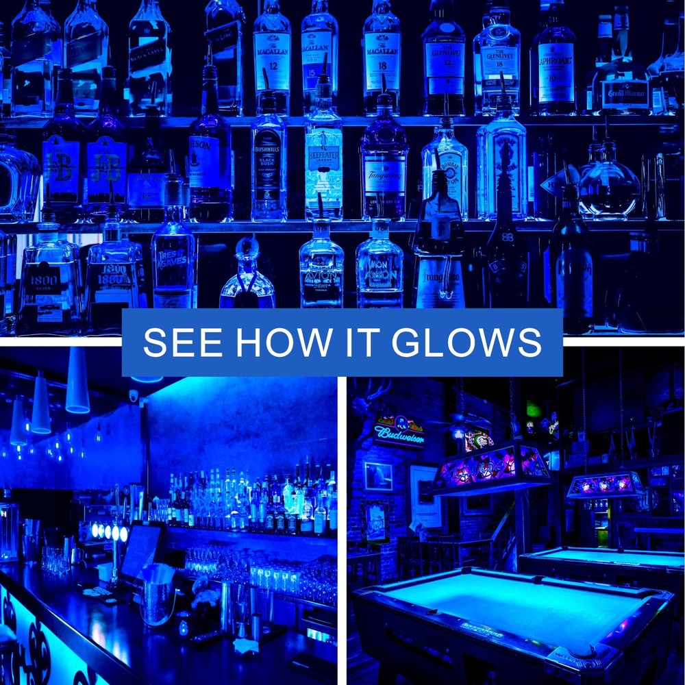 4 Pack A19 LED Blue Light Bulb,9 Watt Blue Lights Equivalent 100 Watt Colored