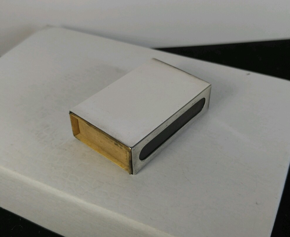 Vintage Sterling Silver 925 GORHAM Smooth Silver Matchbox Matches & Case