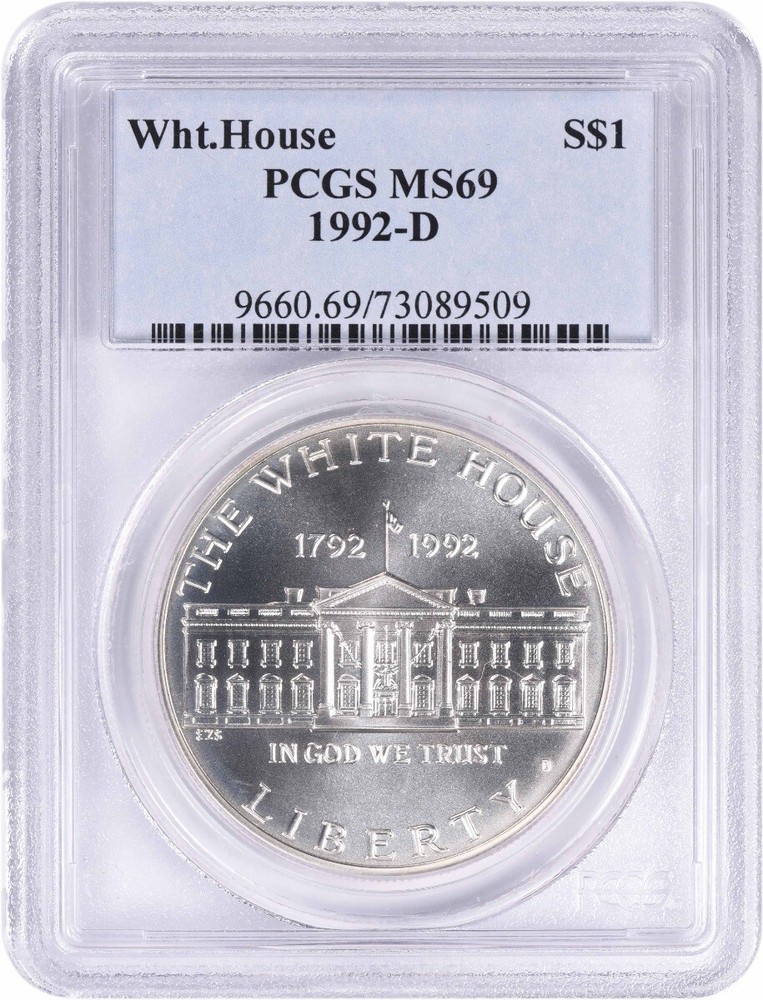1992-D White House Commemorative Silver Dollar MS69 PCGS