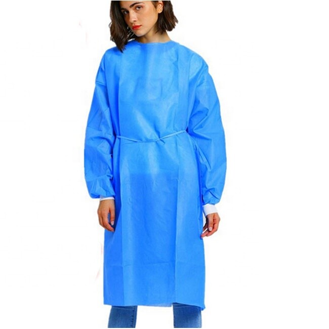 Disposable Isolation Gown 10 Count Blue