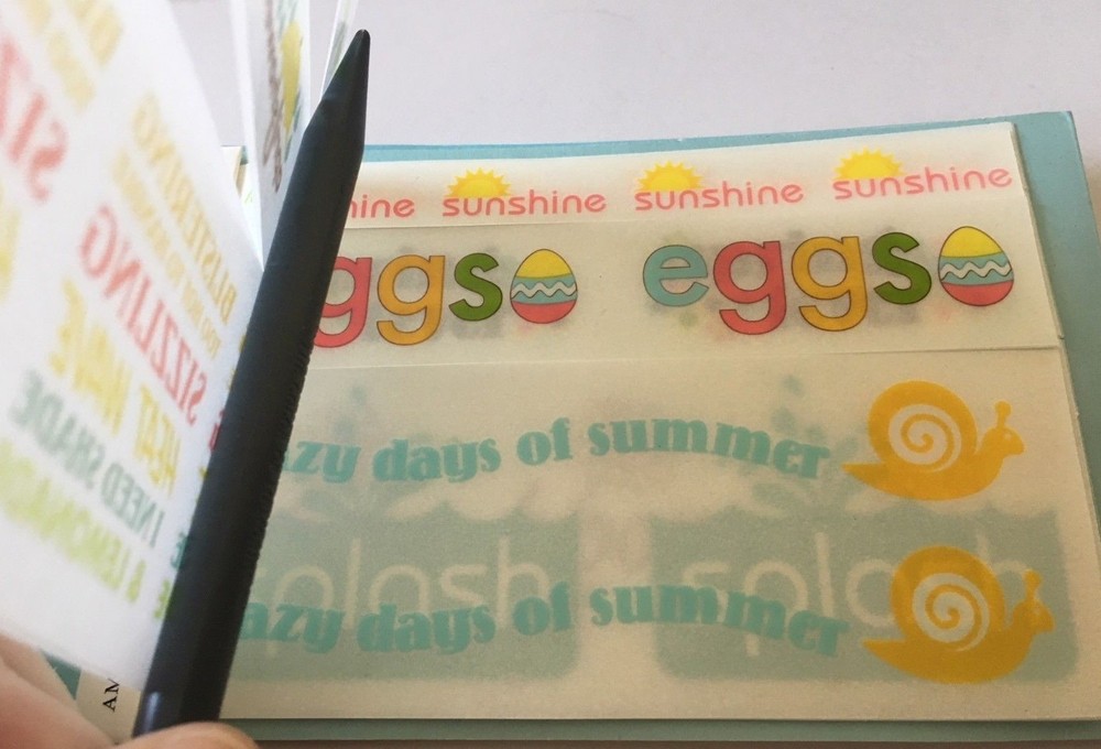 BACKYARD GARDEN PHRASE Rubon Transfer Pack Summer April Showers Spring Easter