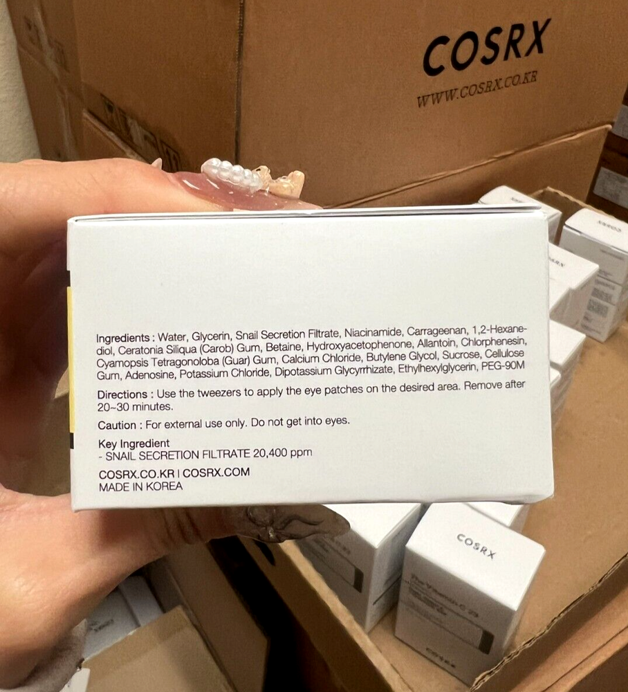 COSRX Advanced Snail Hydrogel Eye Patch 60 Count Depuffs, Refreshes, Hydrates