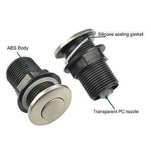 Kitchen Garbage Disposal Sink Top Air Switch Kit Brushed Single Outlet US Plug