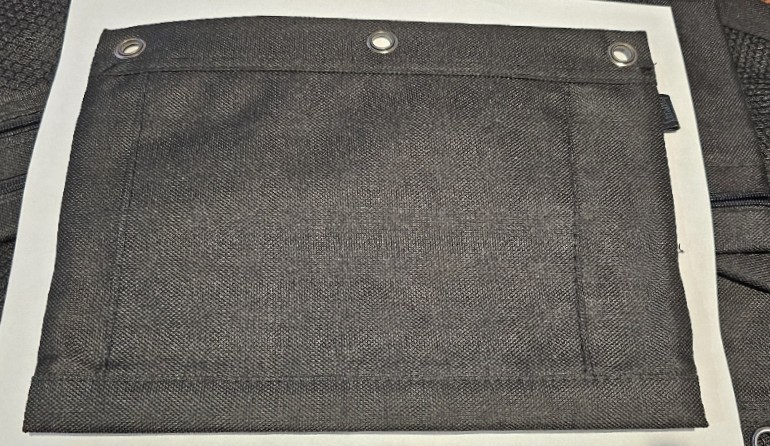 Pencil Pouch for 3 Ring Binder, 2 Pockets - Black - 5 PACK