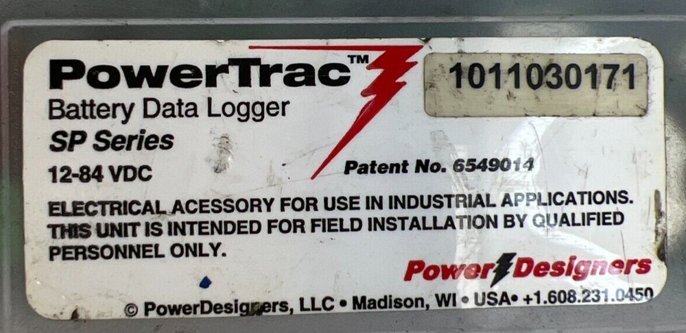 POWERTRAC BATTERY DATA LOGGER SP SERIES 12-84 VDC
