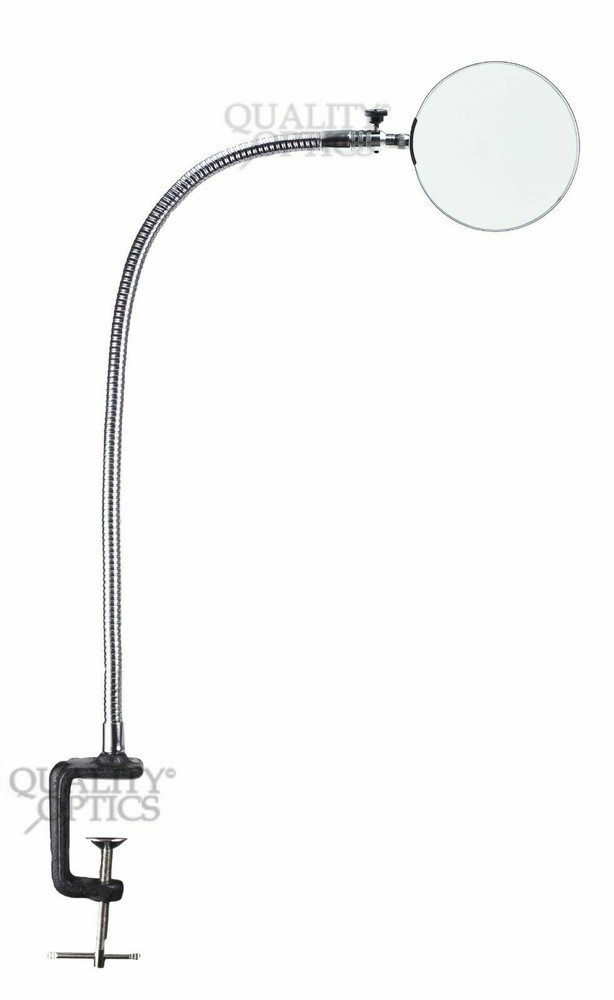 Solid Steel & Optical Glass Desktop Table Bench Clamp Mount Magnifier Magnifying