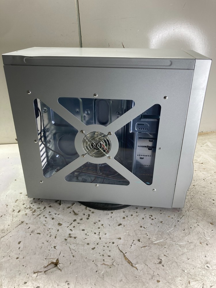 Retro Silver ATX Gaming Computer Case